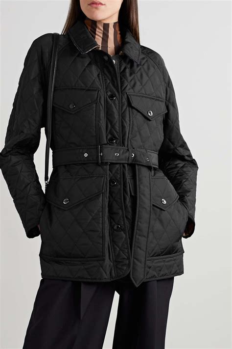 burberry belted padded coat